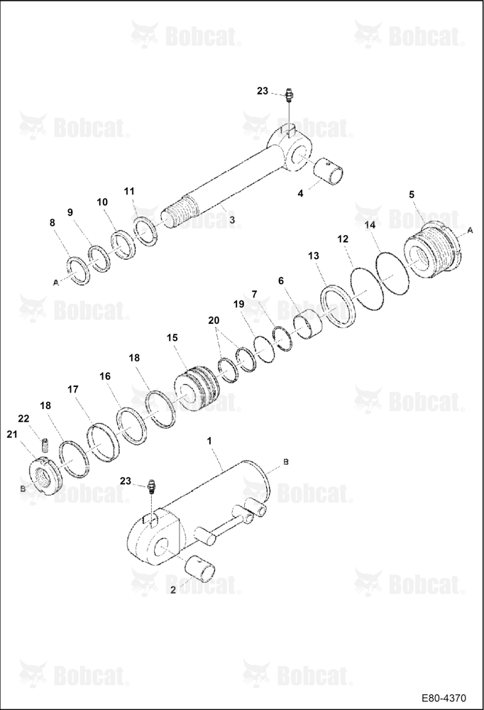 Blade Cylinder (RH W/O Lock Valve)