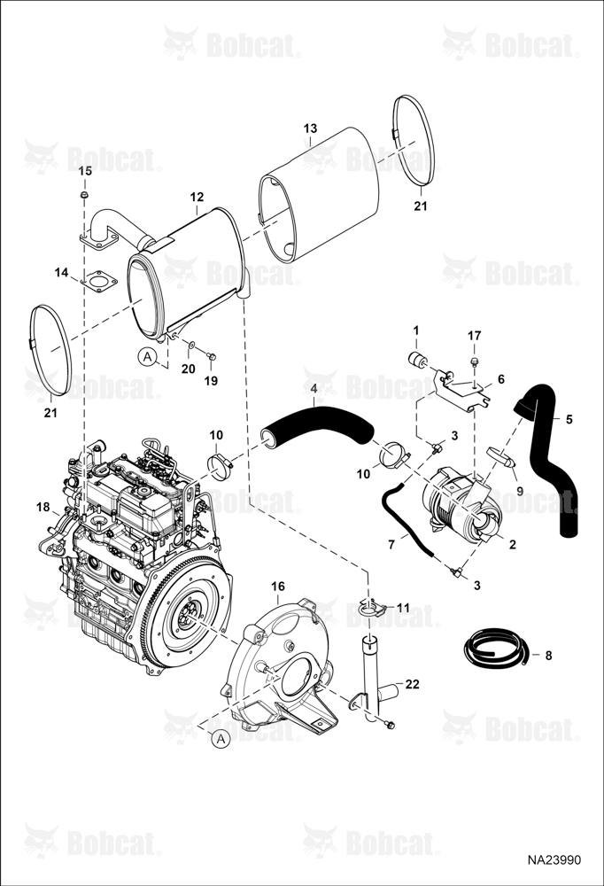 Engine & Attaching Parts (Air Cleaner, Muffler)
