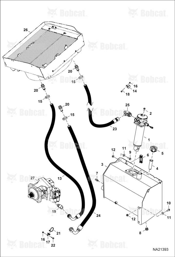 Hydrostatic Circuitry (Oil Cooler, Tank & Filter)