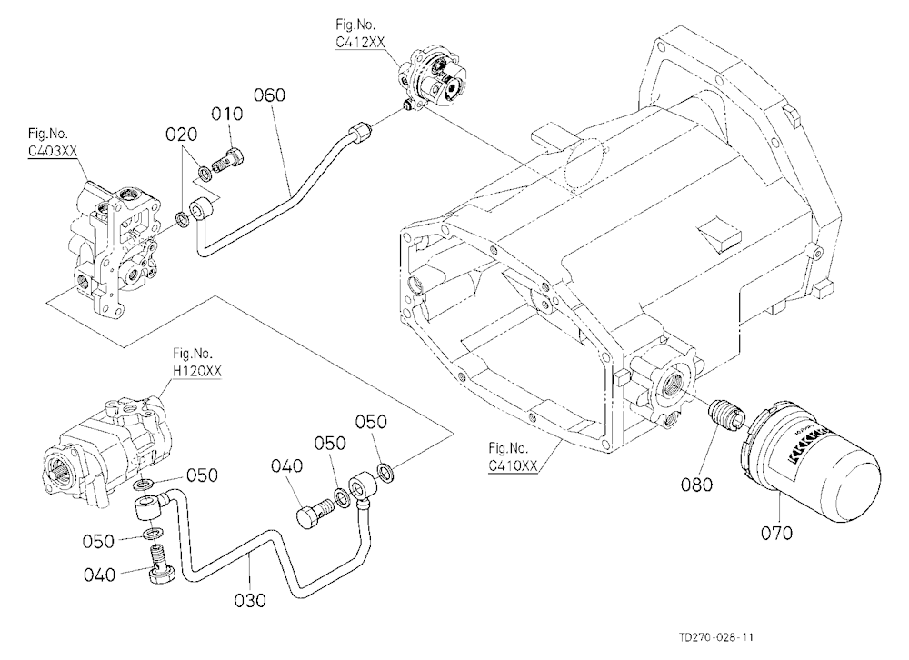 Pto Hydraulic Oil Line