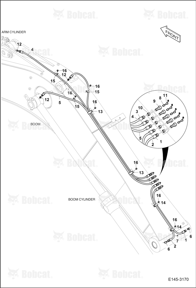 Lubrication Piping (BOOM 4.6m)