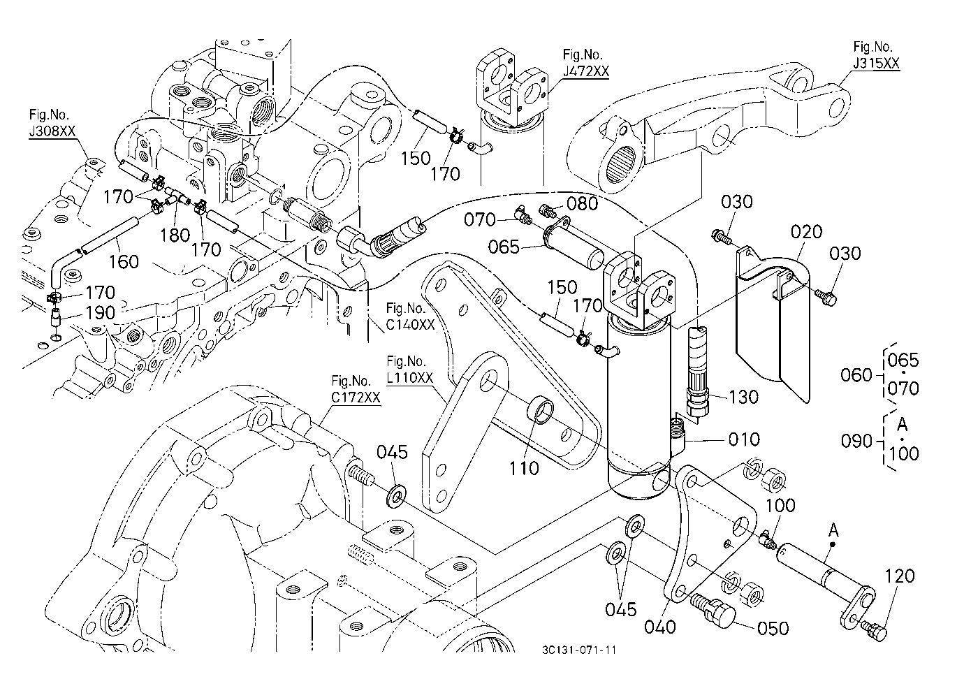 3P-Lift Assist Cylinder Lh