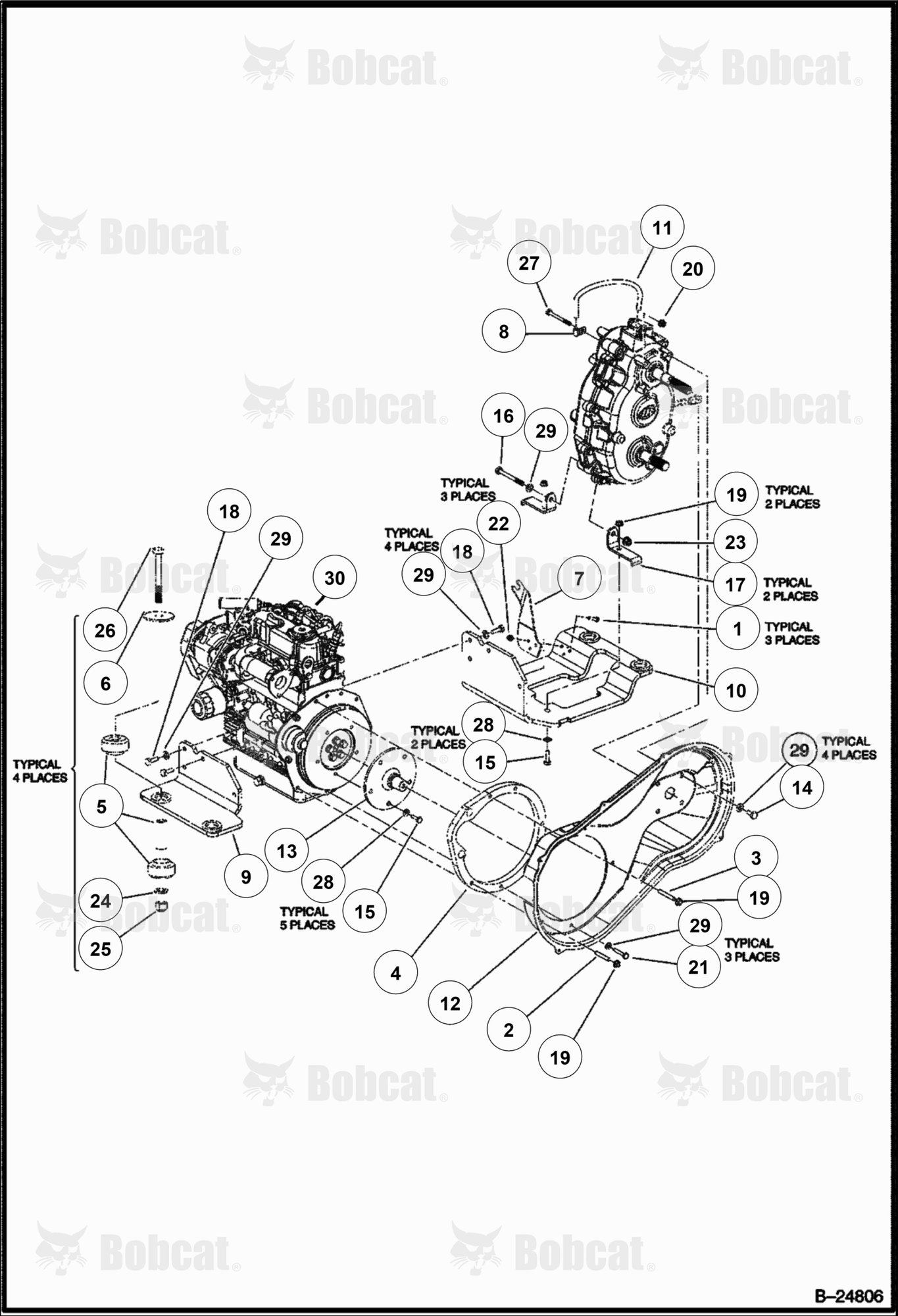 Engine Mounting (Diesel) (Kubota D722)