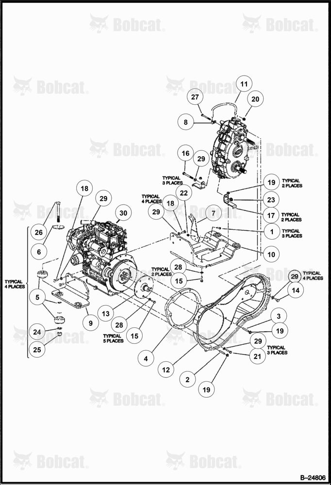 Engine Mounting (Diesel) (Kubota D722)