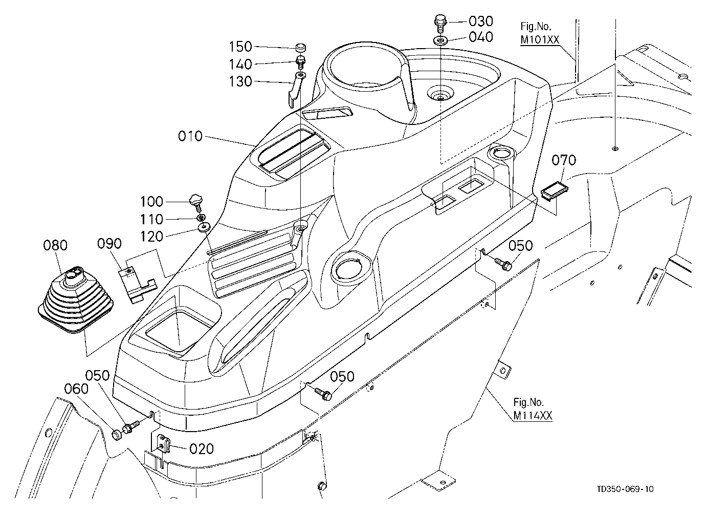 Hydraulic Control Lever Guide (Upper)