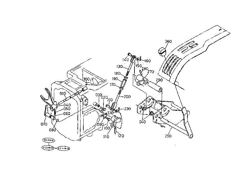 Pto Gear Shift Lever W/O Cab