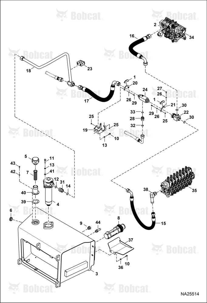 Hyhdraulic Circuitry (Tank, Filter & Return Lines)