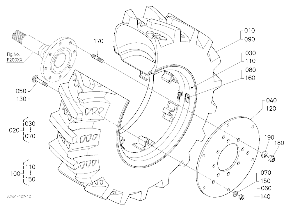 Rear Wheel (320/85R20 R1)