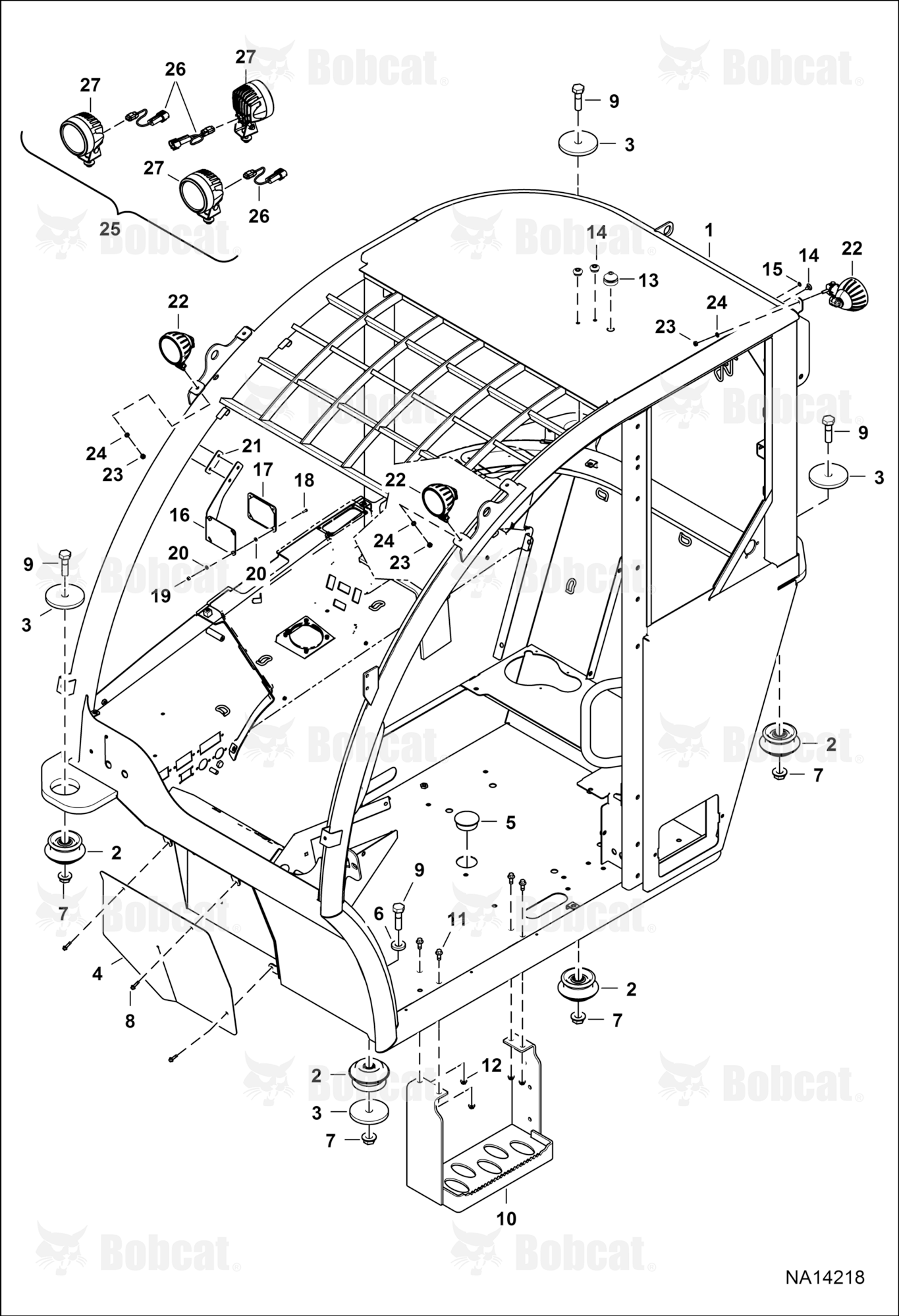 Operator CAB (W/Delphi Metri-Pack 280 Connector on Work Lights)