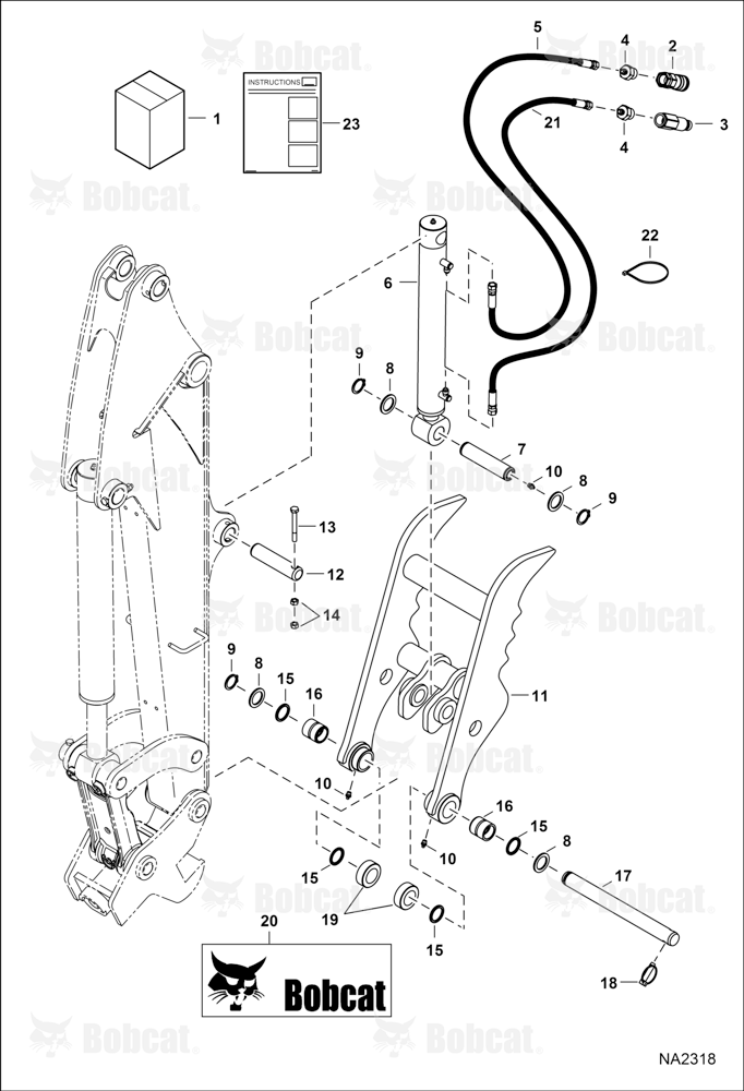 Clamp (Kit) (W/Tag Bucket) (E35) AFM100101 & Above