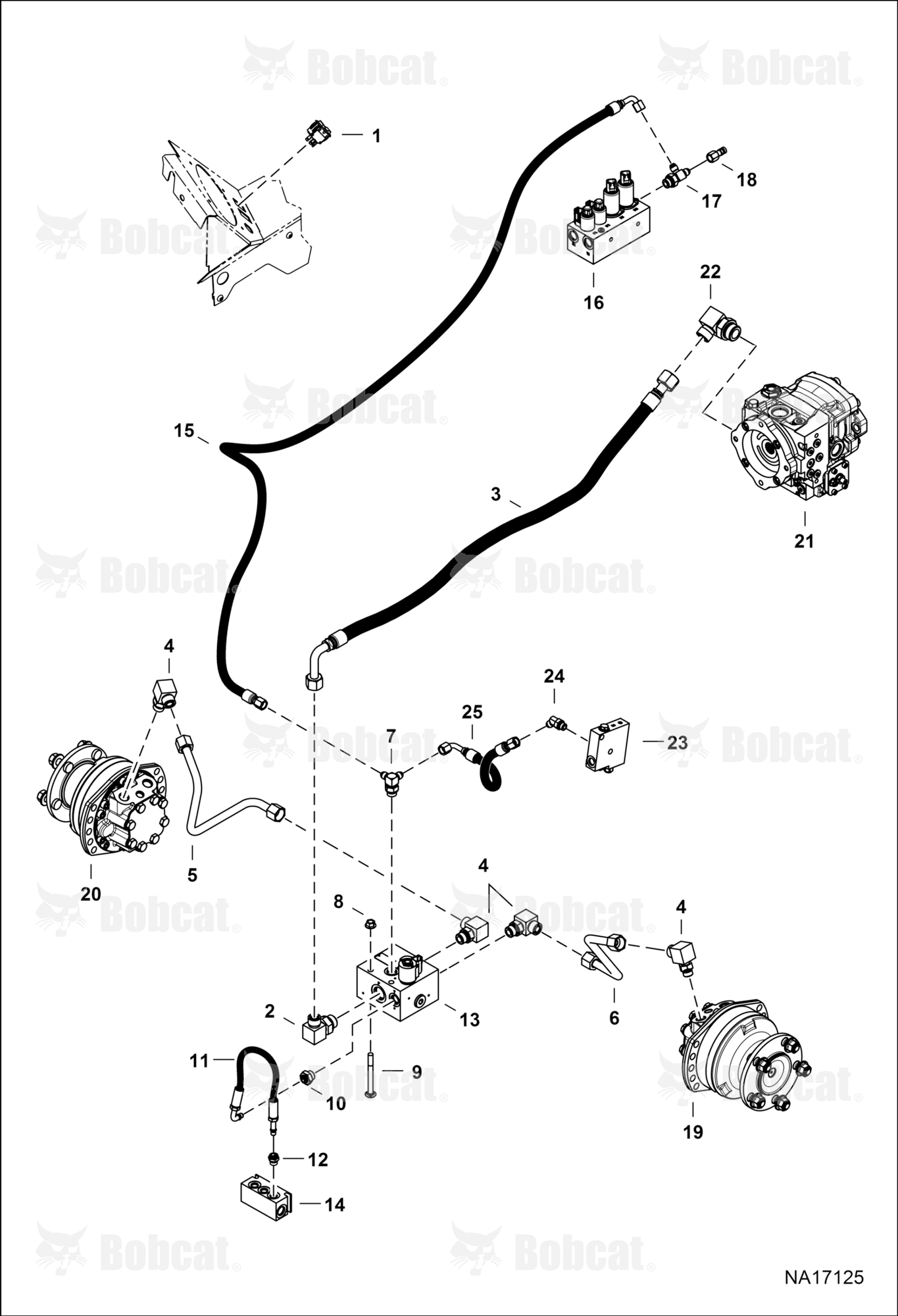 Hydrostatic Circuitry (W/Traction Lock)