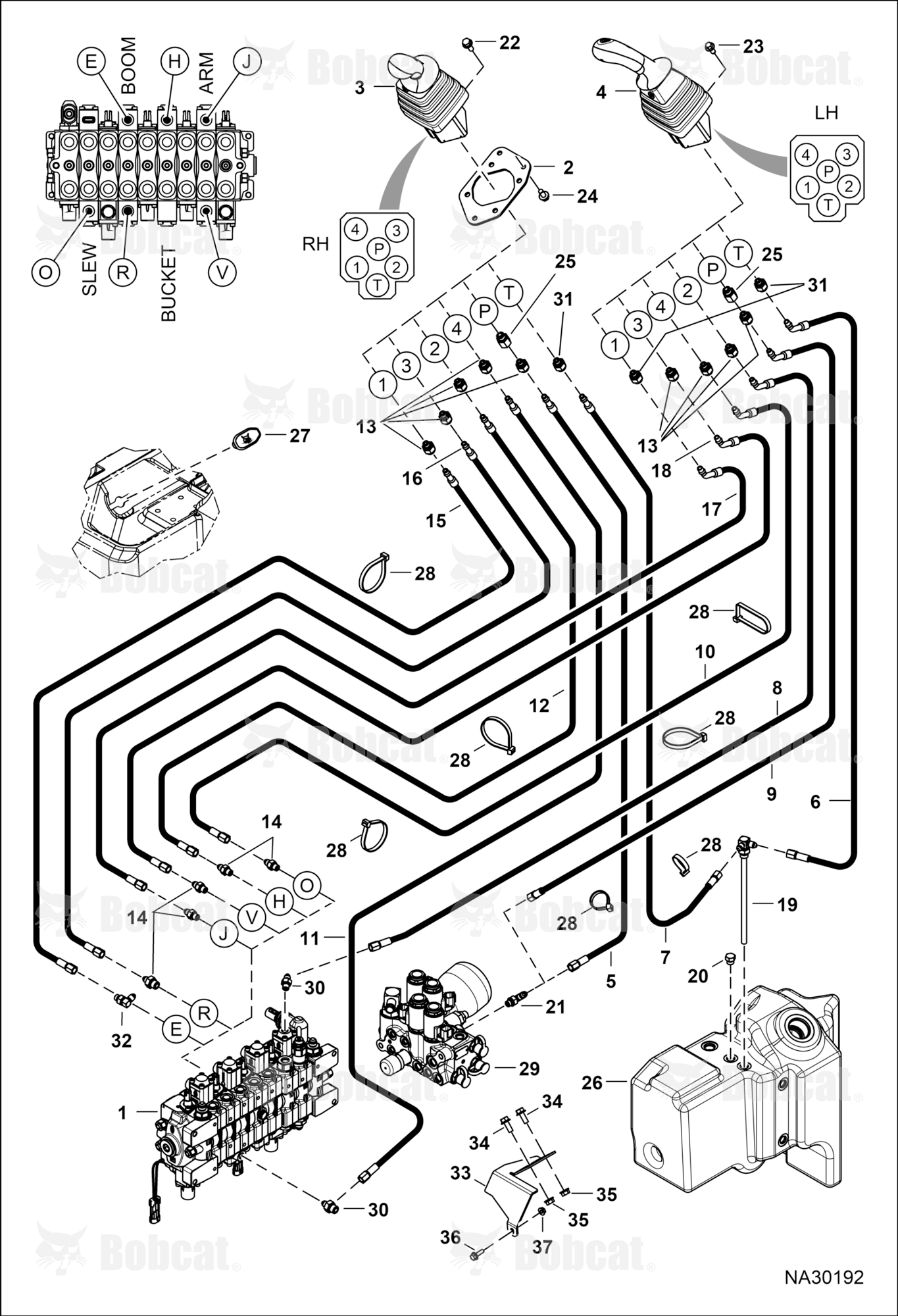 Hydraulic Circuitry (Pilot)(No JPS)