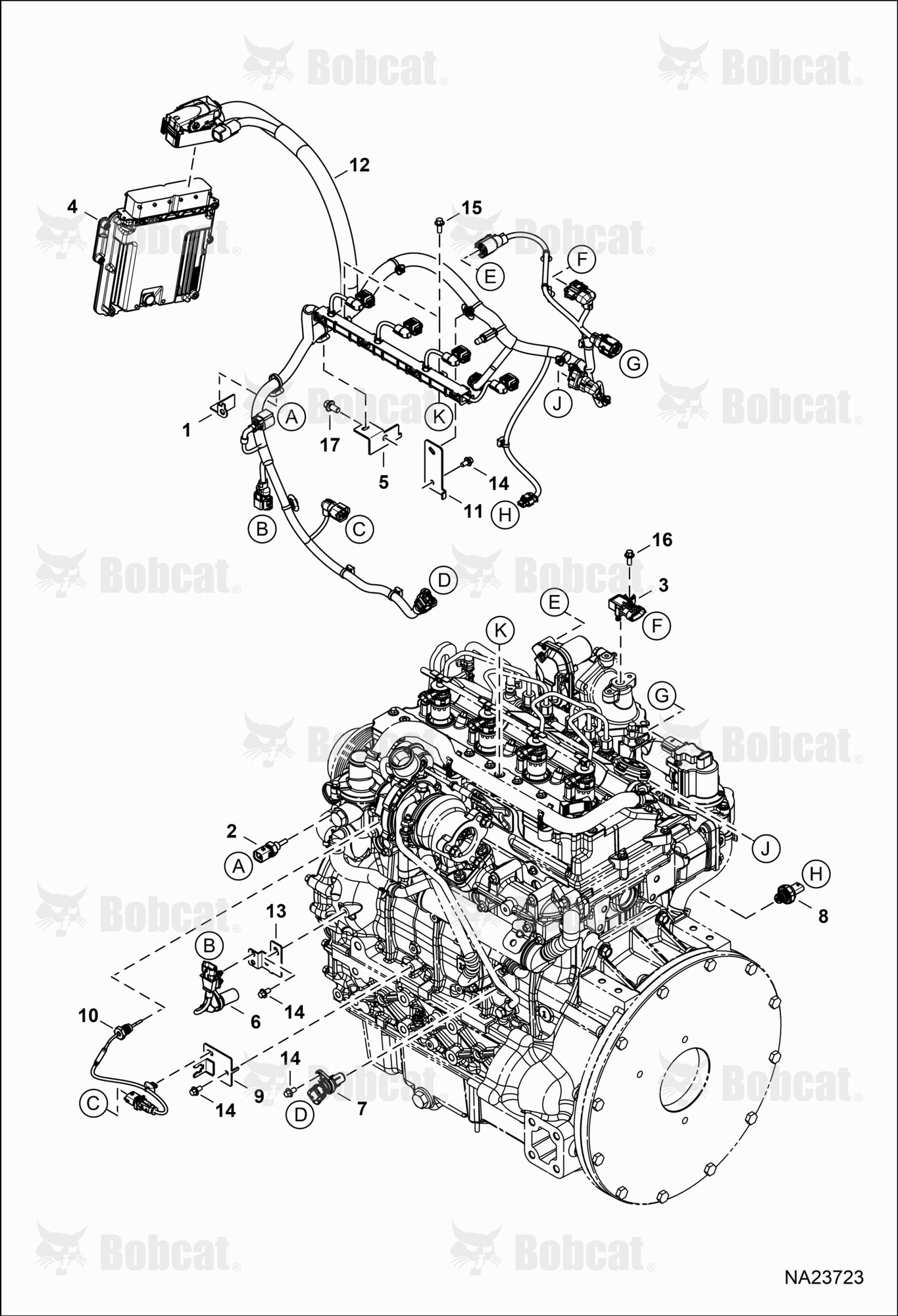 Engine Electrical Circuitry (Engine ECU Harness, Sensors & Brackets)