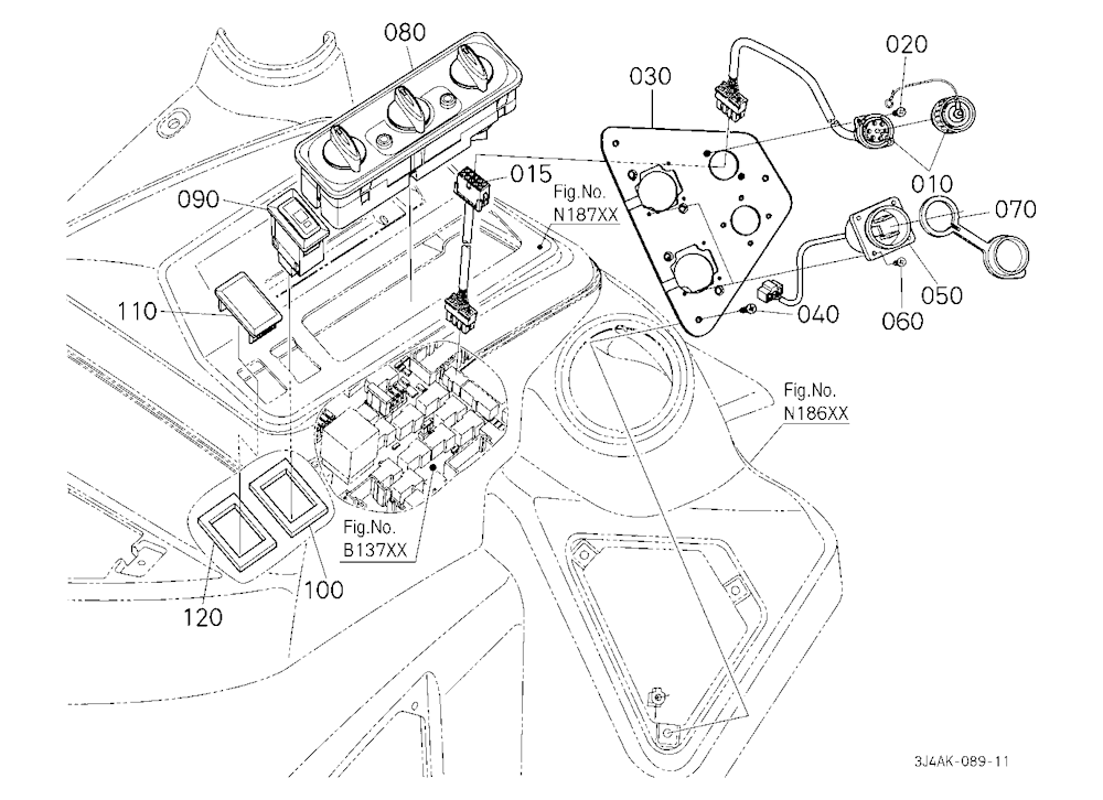 Cab Inner Rear Electrical Parts (Electrical Outlet