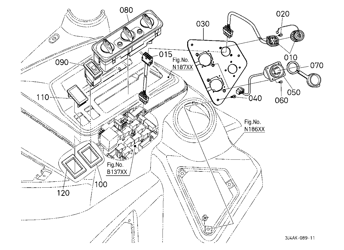 Cab Inner Rear Electrical Parts (Electrical Outlet