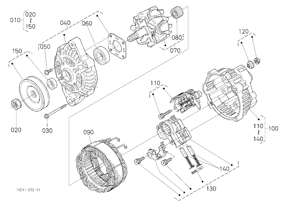 Alternator [Component Parts](Not For Reman Unit)