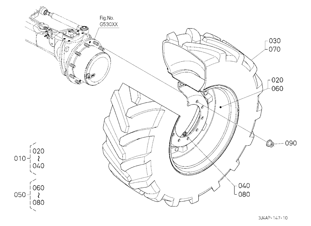 Front Wheel (440/80R28) [Michelin]