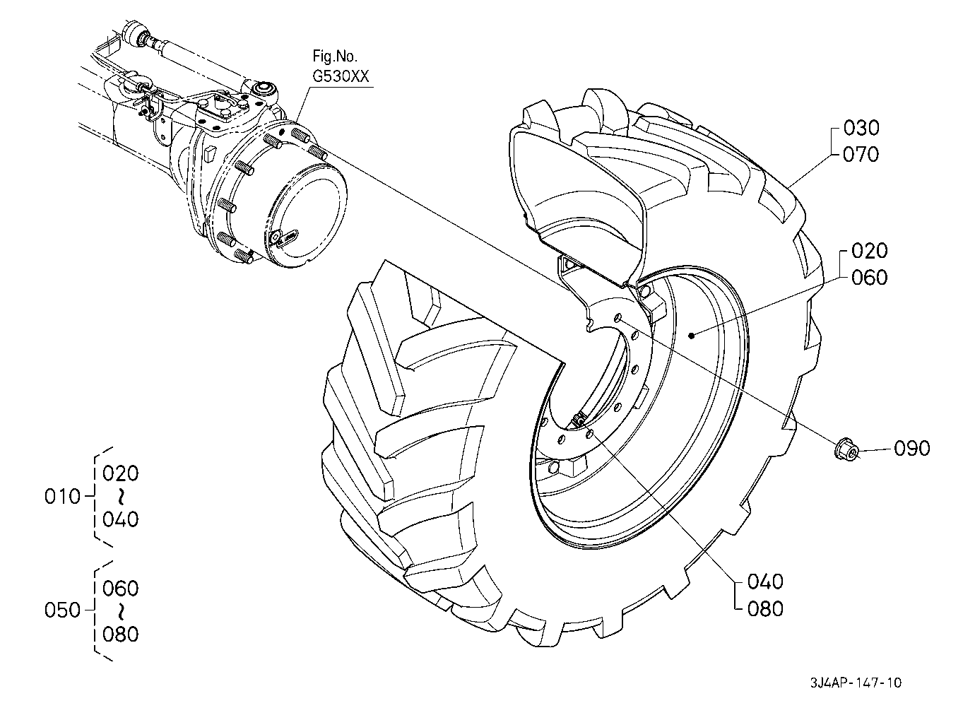 Front Wheel (440/80R28) [Michelin]
