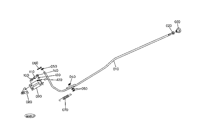 Engine Stop Rod W/O Cab