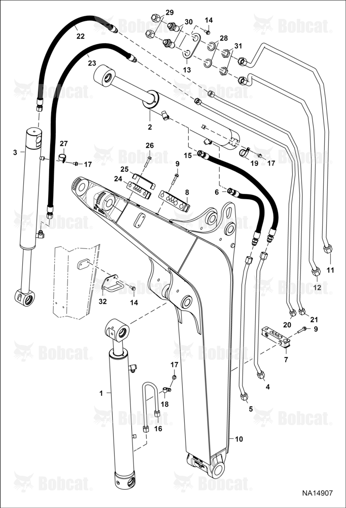 Hydraulic Circuitry (Work Tubelines)(Cylinders)
