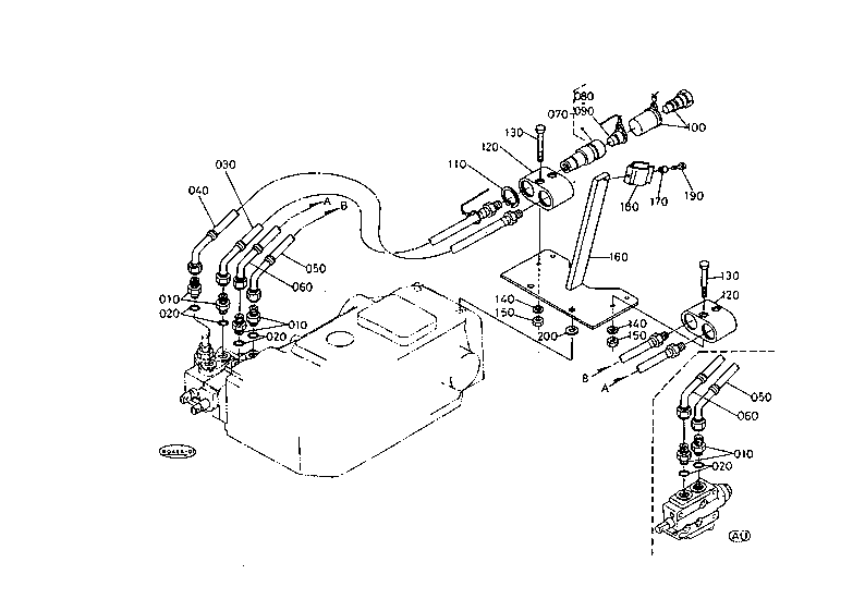 Aux.Control Valve Hose With Cab