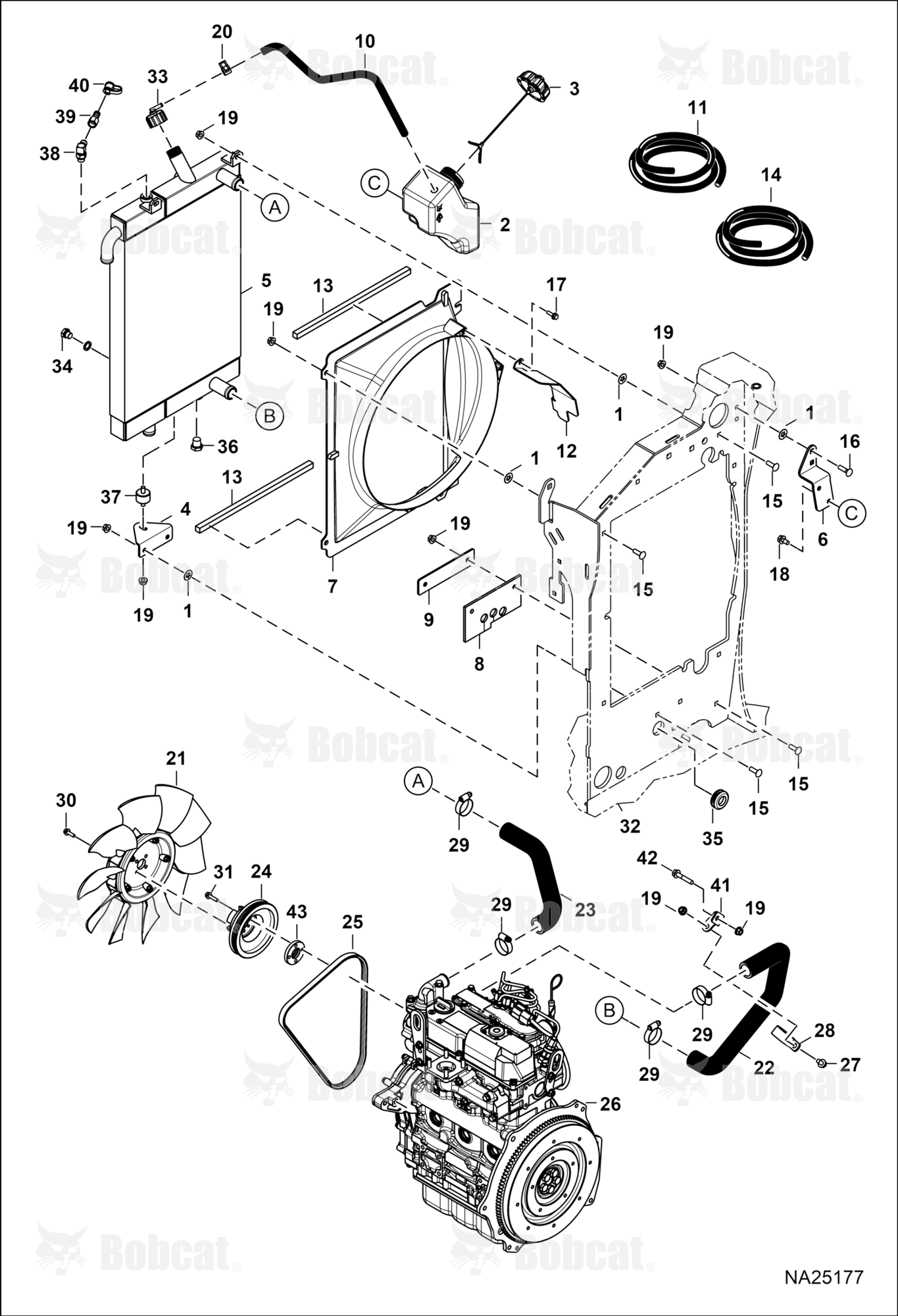 Engine & Attaching Parts (Radiator Water Exchanger)