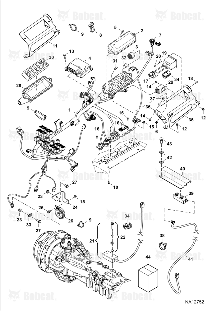CAB Electrical Circuitry (Lower Harness) B3YD12038 & Above, B3YF12002 & Above, B3Z812030 & Above, B3ZH11031 & Above