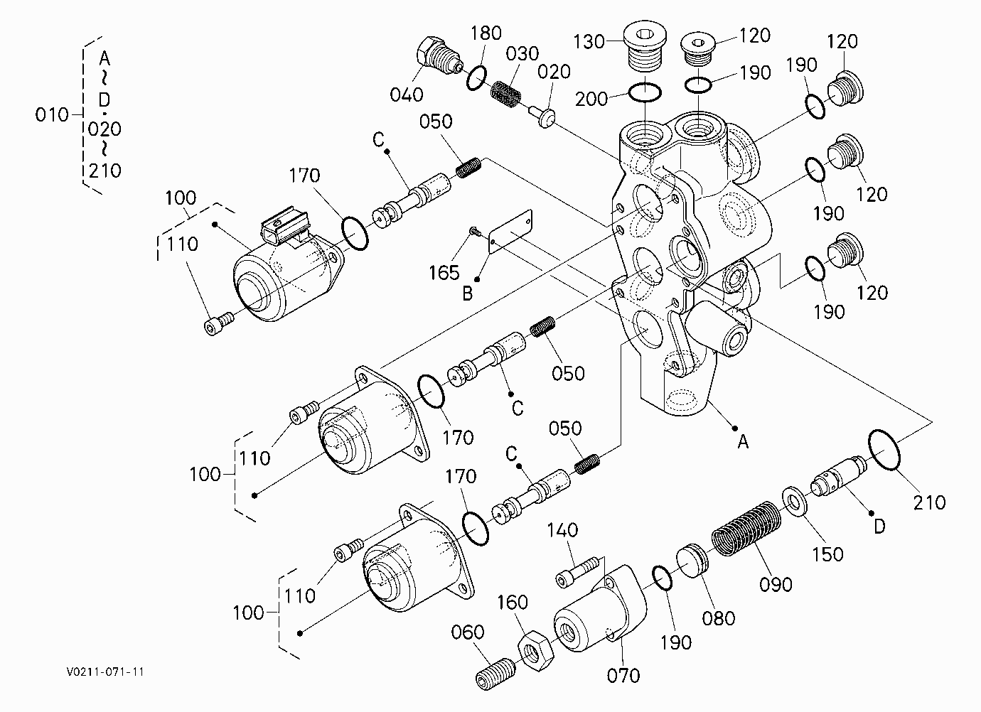 CHANGE VALVE 1 [COMPONENT PARTS]