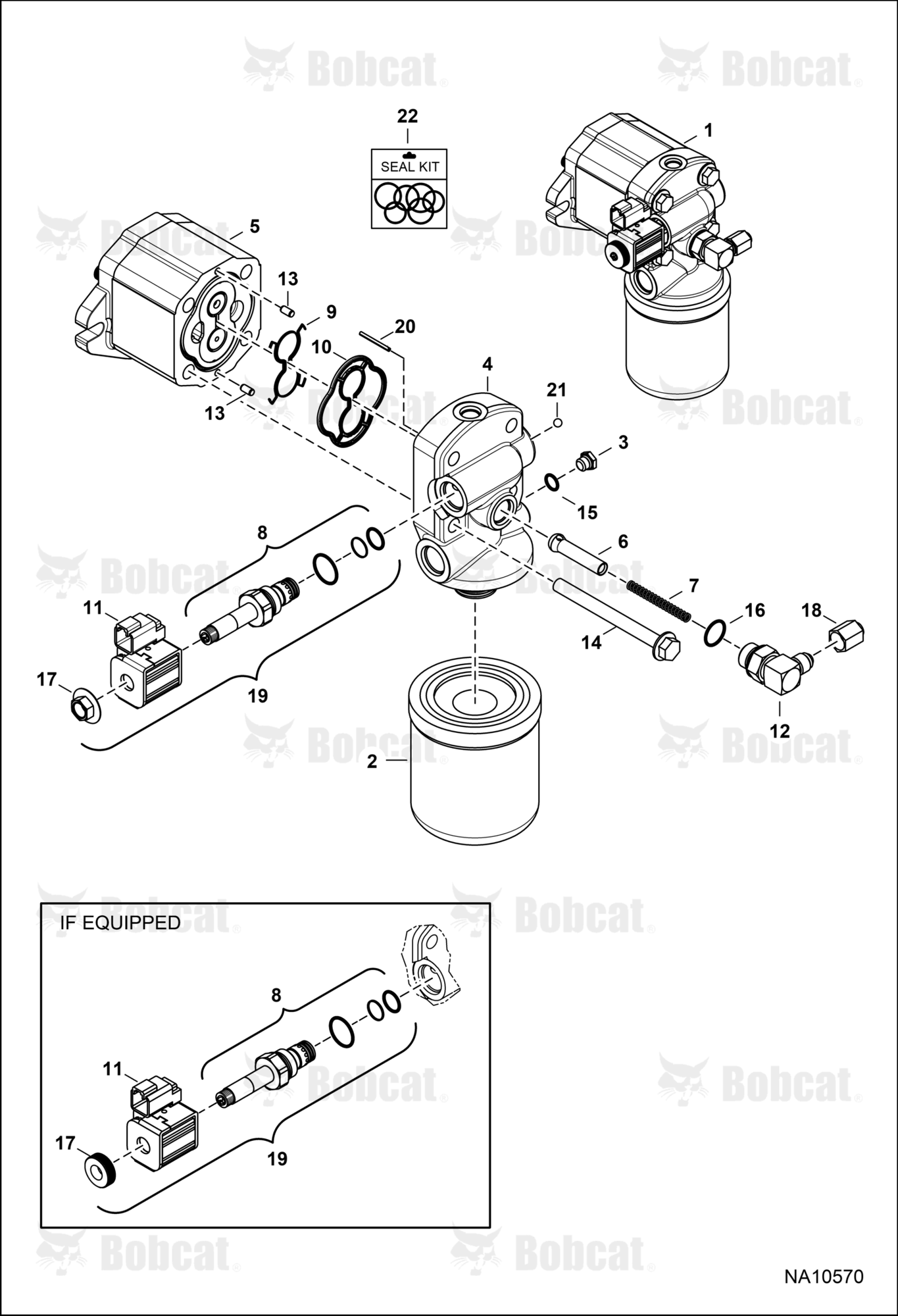 Cooling Fan Motor (Spin-on Element) (Square Solenoid Coil)