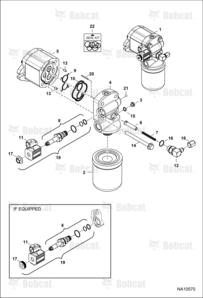 Cooling Fan Motor (Spin-on Element) (Square Solenoid Coil)