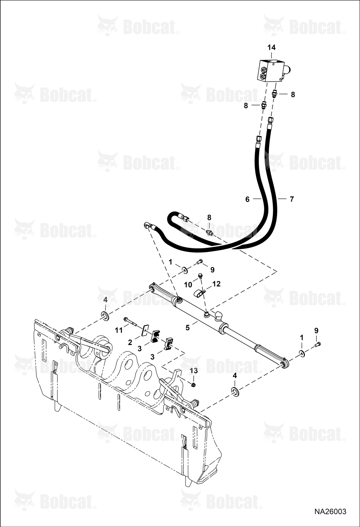 Hydraulic Circuitry (Power Bob-Tach)  B5AY13001 & Above
