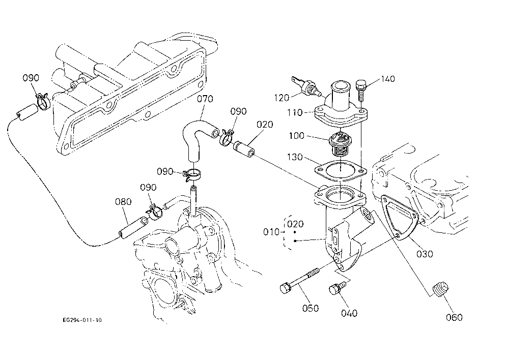 Water Flange And Thermostat