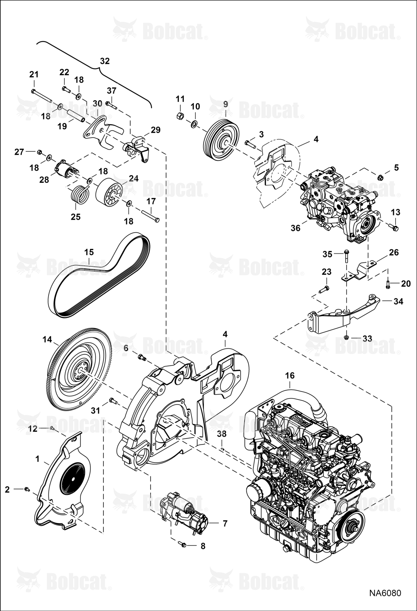 Engine & Attaching Parts (Belt Drive)  ASRW11001 - ASRW11100