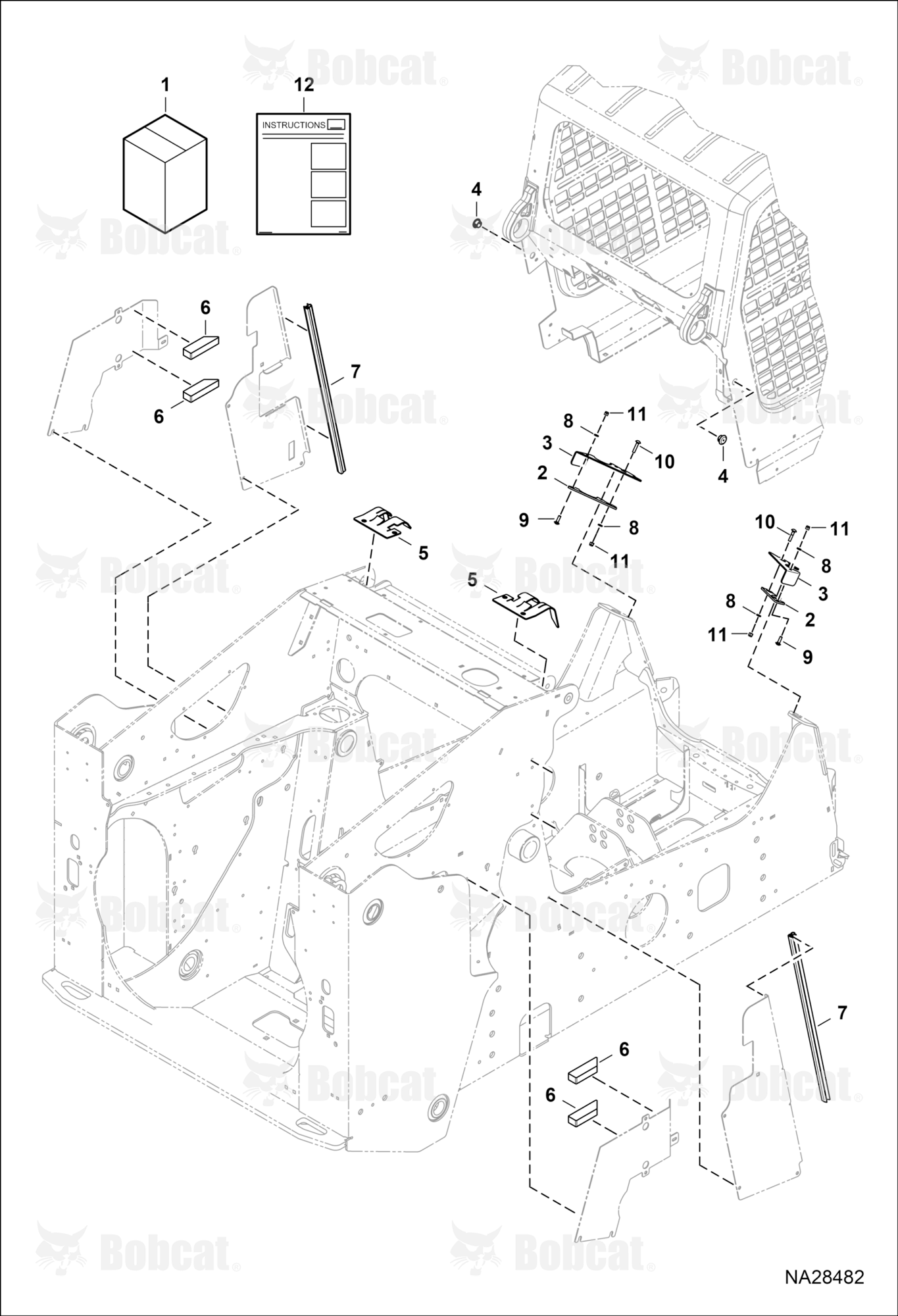 Frame Seal Kit (Upper Frame)  B4SS11001 - B4SS11727