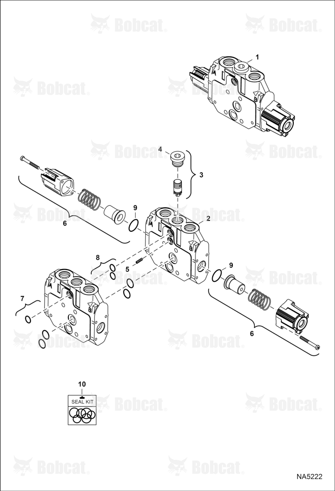 Hydraulic Control Valve (RightTravel Section)