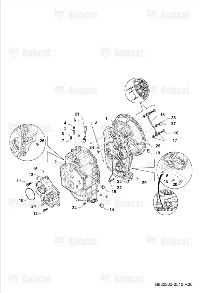 Transmission Housing and Its Connections (4WD)