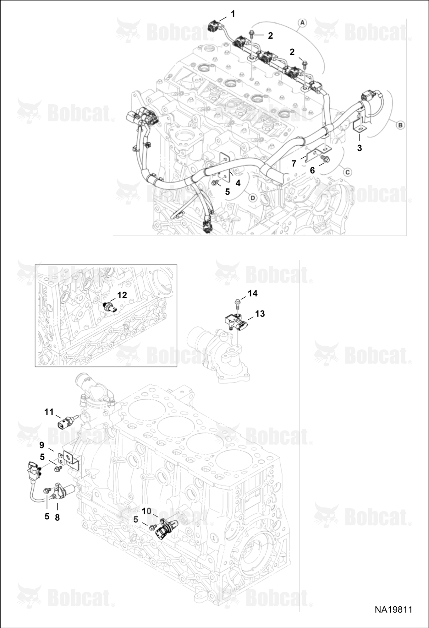 Engine Electrical Circuitry (Engine Harness, Sensors & Brackets)