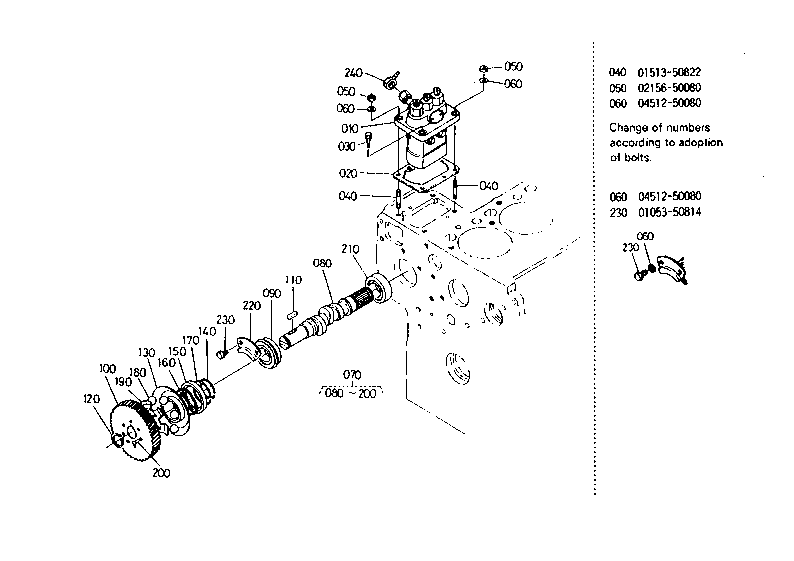 Injection Pump And Fuel Camshaft