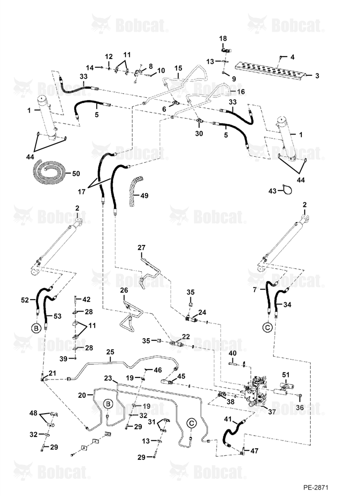 Hydraulic Circuitry (W/O Bucket Positioning Valve)