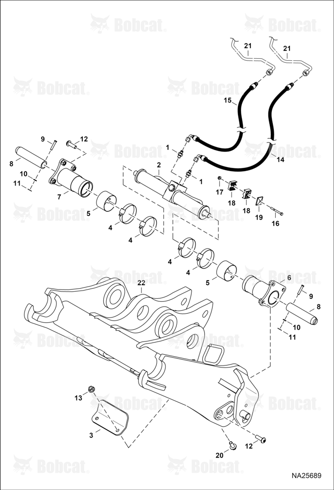 Power Attachment Lock (Quick-tach) B54W11001 & Above, B54Y11155 & Above, B69611001 & Above