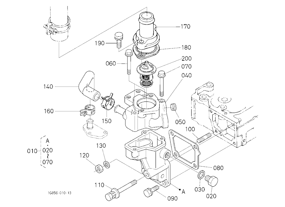 Water Flange And Thermostat