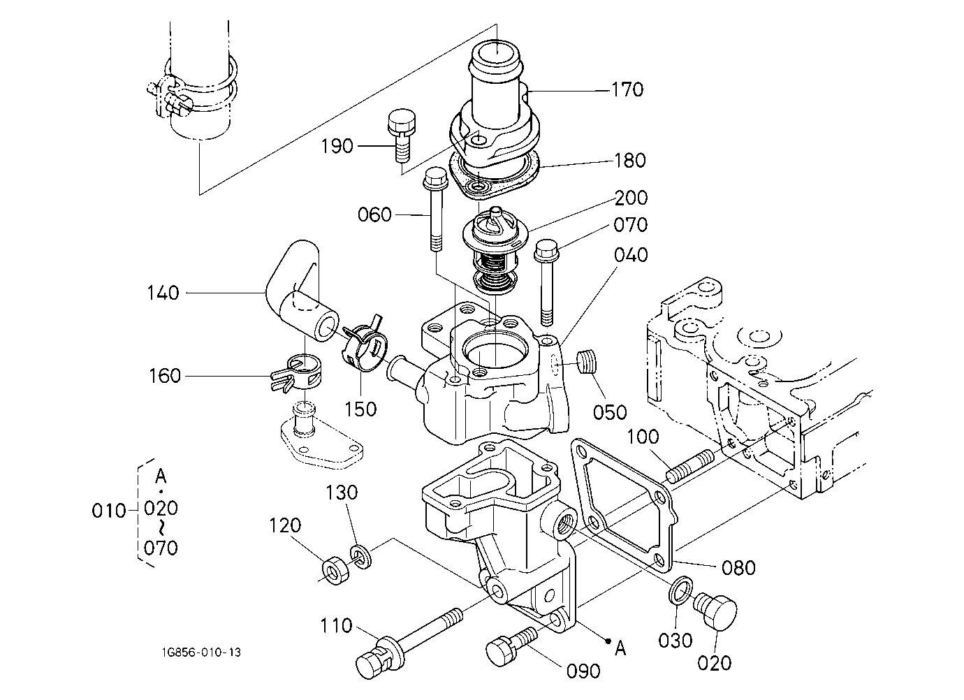 Water Flange And Thermostat