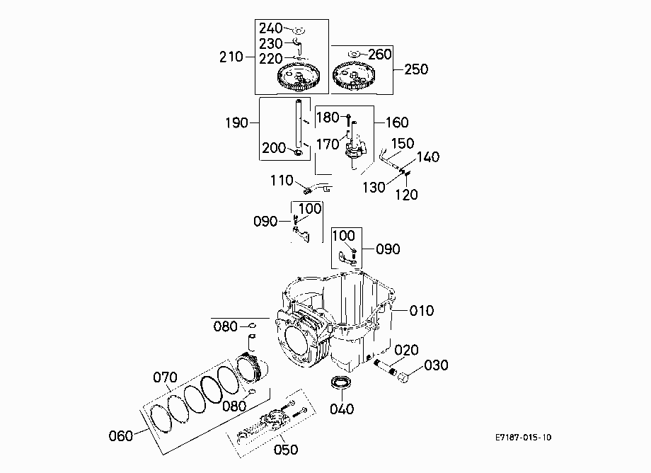 CRANKCASE AND PISTON (T1880A S.No.<=21102)