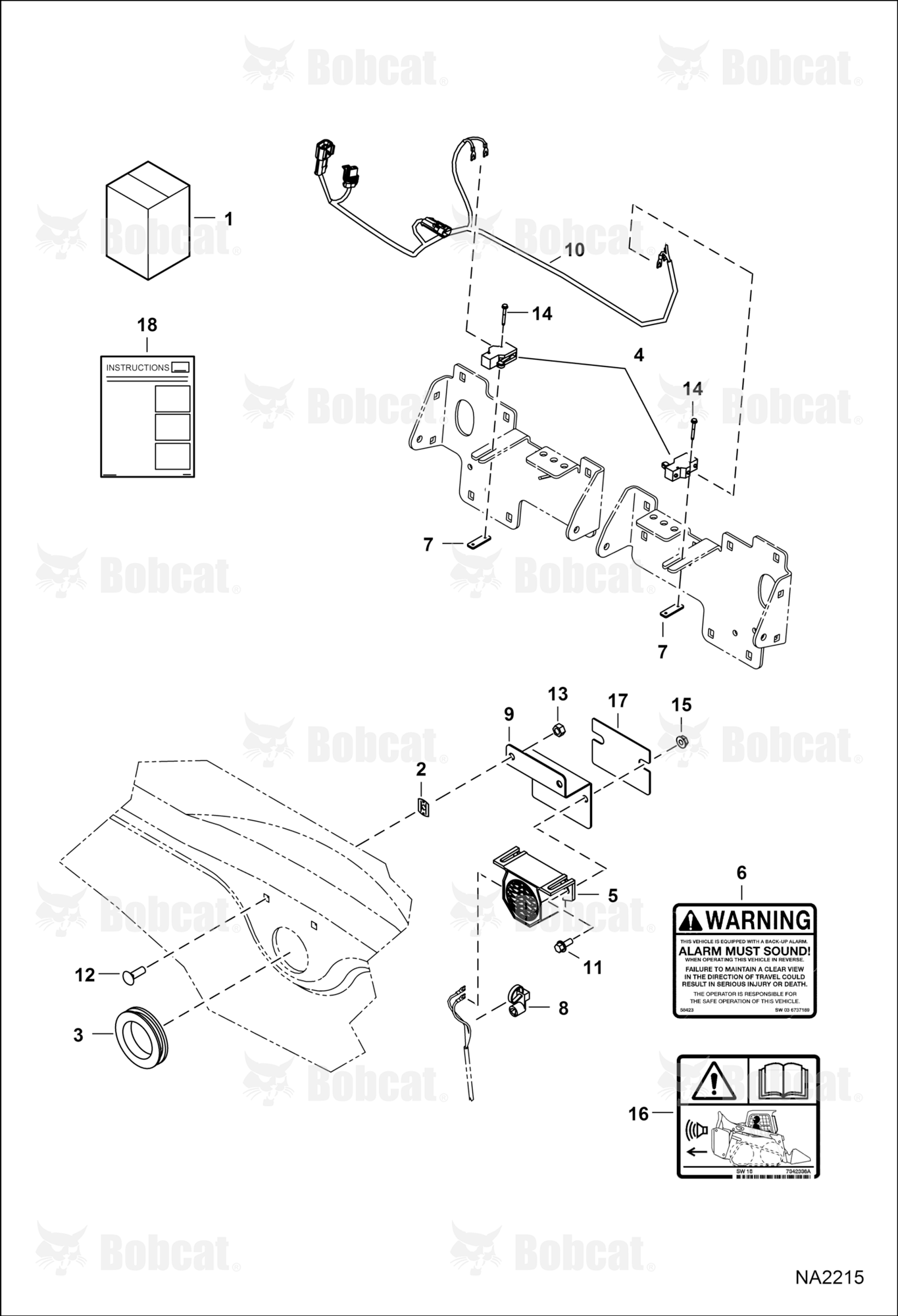 BACK-UP Alarm Kit (Manual Controls, AHC & ACS)