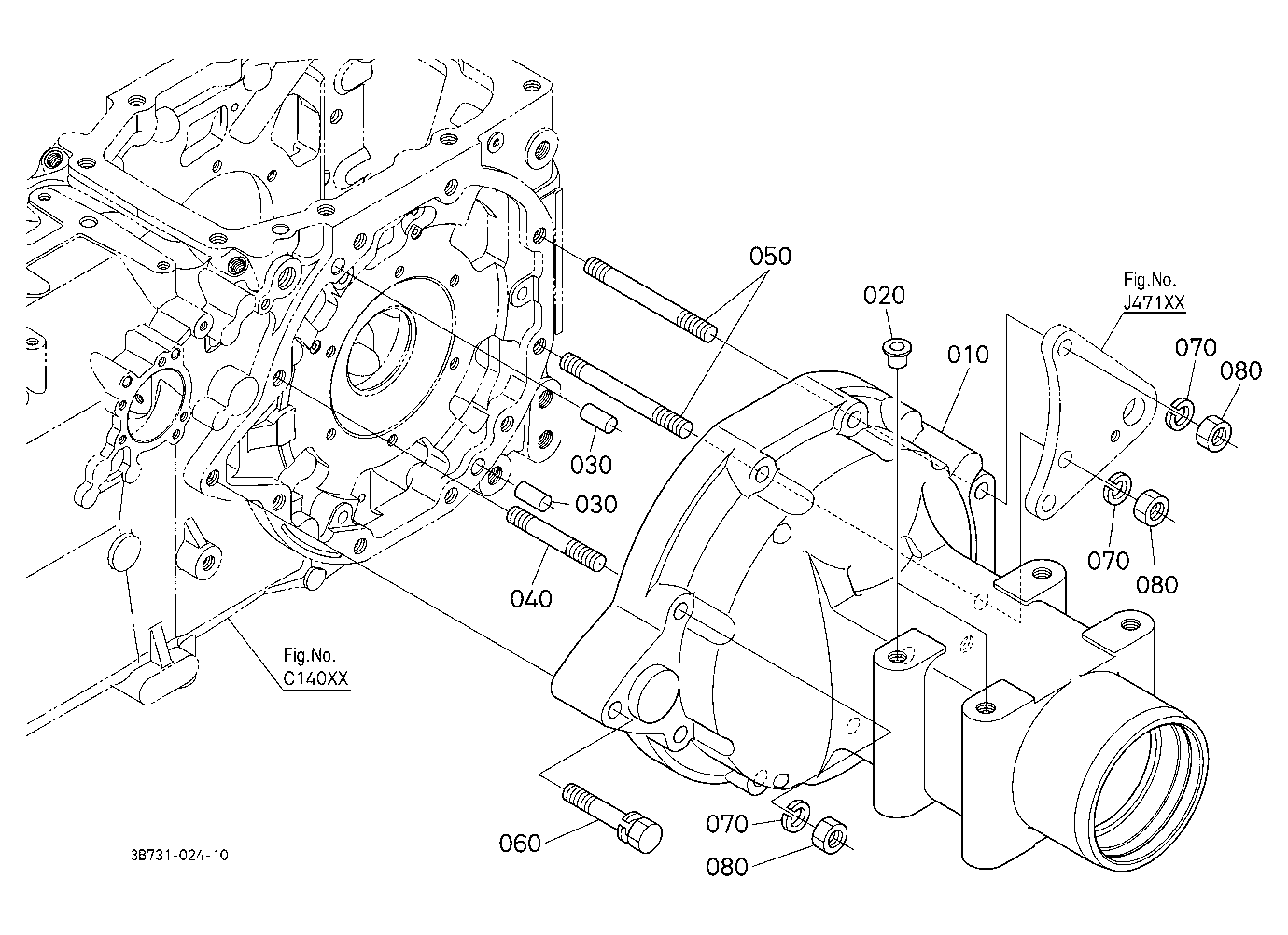 Rear Axle Case Lh