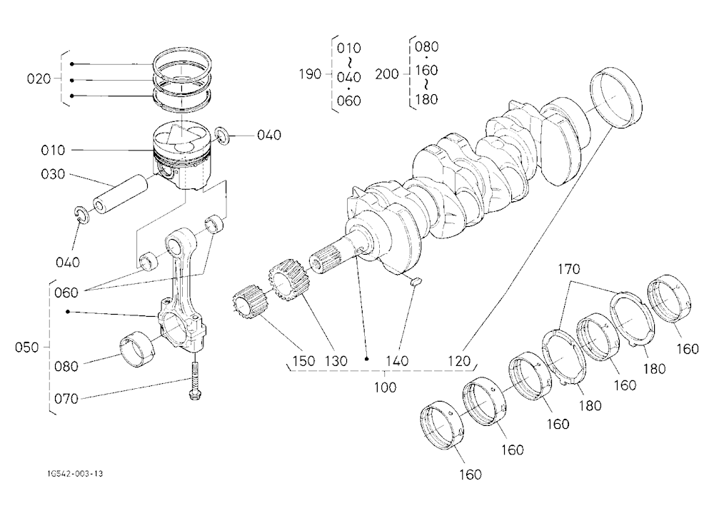 Piston And Crankshaft [Rops Type]