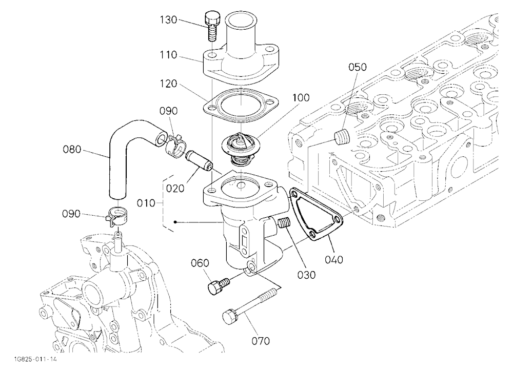 Water Flange And Thermostat