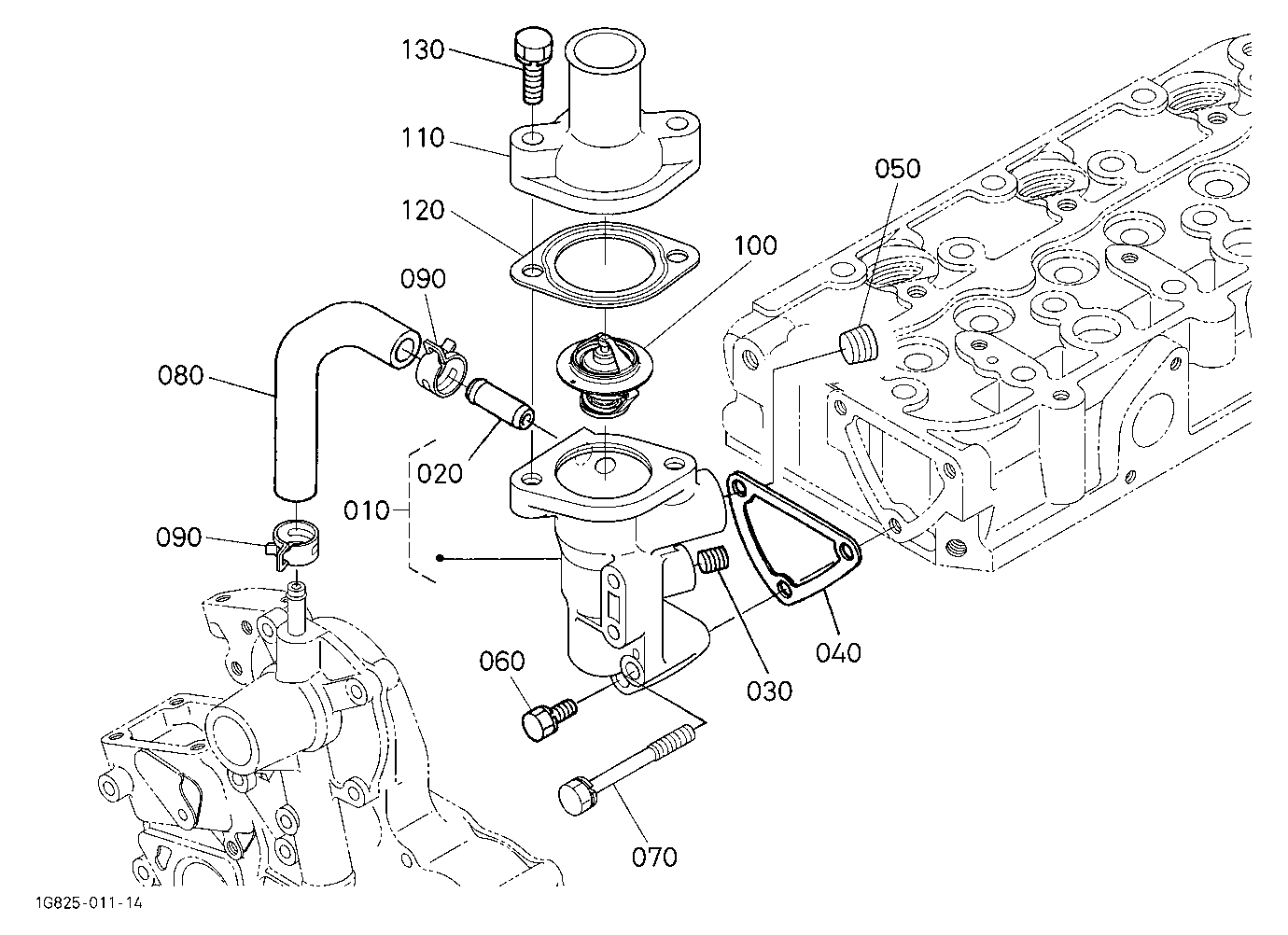 Water Flange And Thermostat