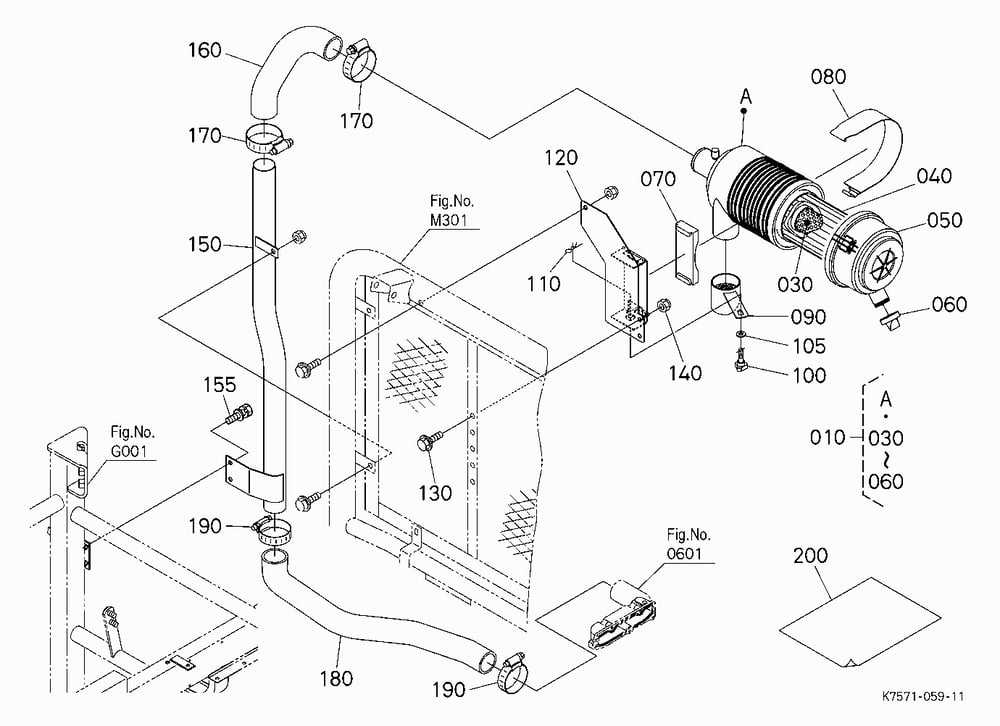 HIGH MOUNT AIR CLEANER KIT(ROPS)[V4271] [RTV900G6/