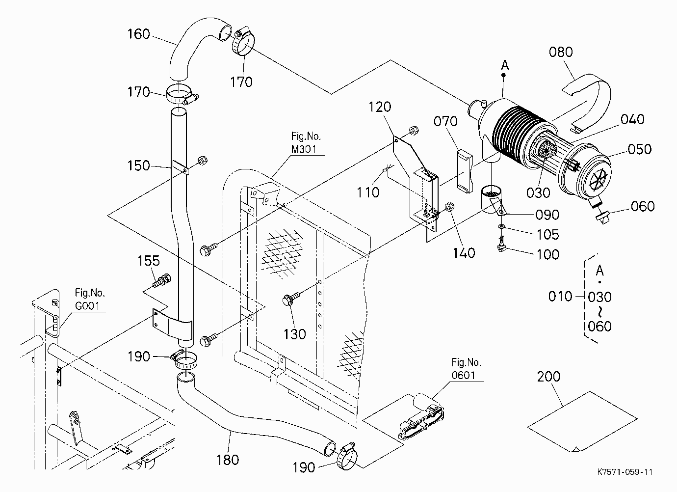 HIGH MOUNT AIR CLEANER KIT(ROPS)[V4271] [RTV900G6/